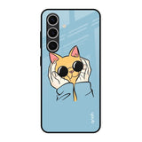 Adorable Cute Kitty Samsung Galaxy S24 FE 5G Glass Back Cover Online