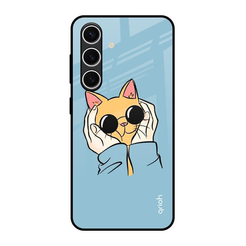 Adorable Cute Kitty Samsung Galaxy S24 FE 5G Glass Back Cover Online