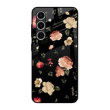 Black Spring Floral Samsung Galaxy S24 FE 5G Glass Back Cover Online