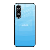 Wavy Blue Pattern Samsung Galaxy S24 FE 5G Glass Back Cover Online