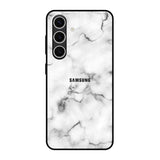 Satin White Marble Samsung Galaxy S24 FE 5G Glass Back Cover Online