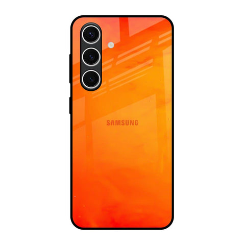 Tangy Orange Samsung Galaxy S24 FE 5G Glass Back Cover Online