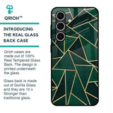 Abstract Green Glass Case For Samsung Galaxy S24 FE 5G