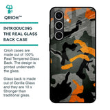 Camouflage Orange Glass Case For Samsung Galaxy S24 FE 5G