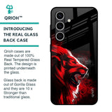 Red Angry Lion Glass Case for Samsung Galaxy S24 FE 5G