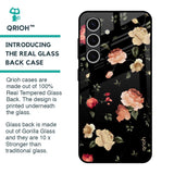 Black Spring Floral Glass Case for Samsung Galaxy S24 FE 5G