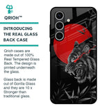 Red Moon Tiger Glass Case for Samsung Galaxy S24 FE 5G