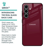 Classic Burgundy Glass Case for Samsung Galaxy S24 FE 5G