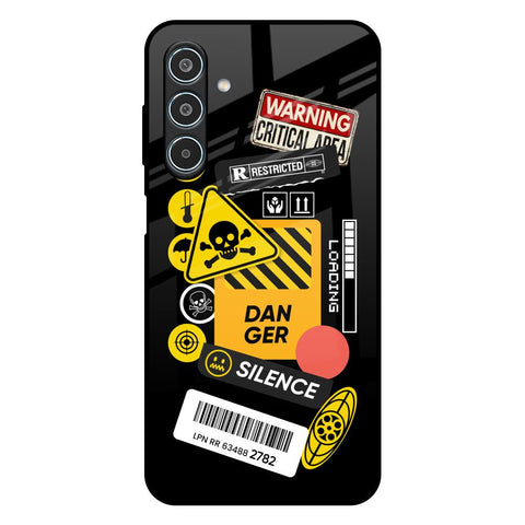 Danger Signs Samsung Galaxy M35 5G Glass Back Cover Online