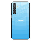 Wavy Blue Pattern Samsung Galaxy M35 5G Glass Back Cover Online