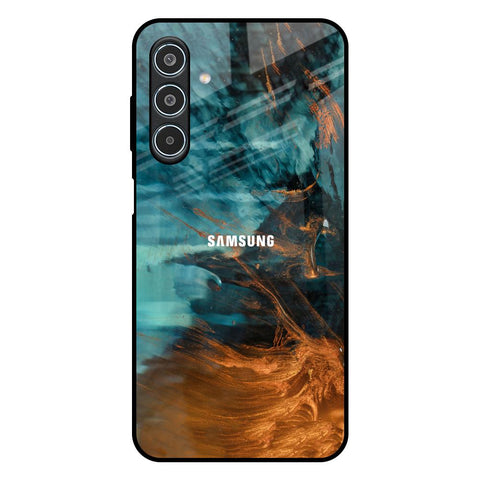 Golden Splash Samsung Galaxy M35 5G Glass Back Cover Online