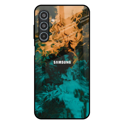 Watercolor Wave Samsung Galaxy M35 5G Glass Back Cover Online