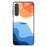 Wavy Color Pattern Samsung Galaxy M35 5G Glass Back Cover Online