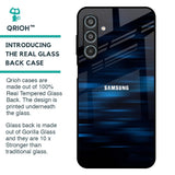 Blue Rough Abstract Glass Case for Samsung Galaxy M35 5G