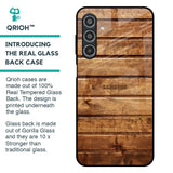 Wooden Planks Glass Case for Samsung Galaxy M35 5G