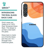 Wavy Color Pattern Glass Case for Samsung Galaxy M35 5G