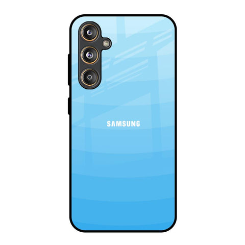 Wavy Blue Pattern Samsung Galaxy F55 5G Glass Back Cover Online