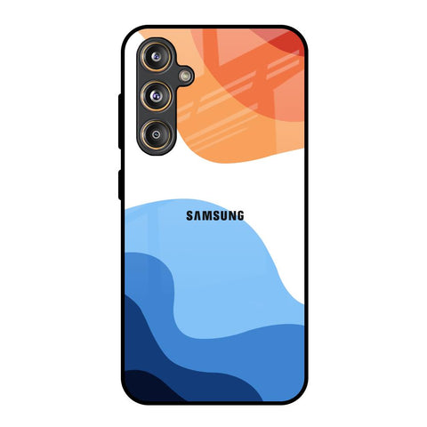 Wavy Color Pattern Samsung Galaxy F55 5G Glass Back Cover Online