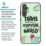 Travel Stamps Glass Case for Samsung Galaxy F55 5G