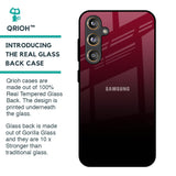 Wine Red Glass Case For Samsung Galaxy F55 5G