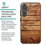 Wooden Planks Glass Case for Samsung Galaxy F55 5G