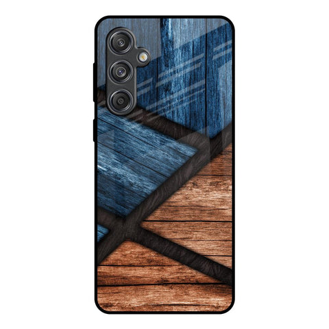 Wooden Tiles Samsung Galaxy M55 5G Glass Back Cover Online