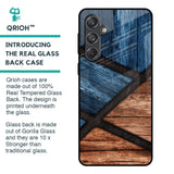 Wooden Tiles Glass Case for Samsung Galaxy M55 5G