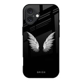 White Angel Wings iPhone 16 Glass Back Cover Online