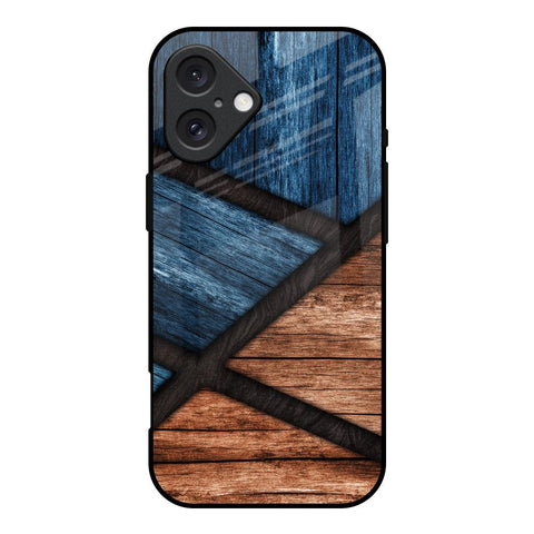 Wooden Tiles iPhone 16 Glass Back Cover Online