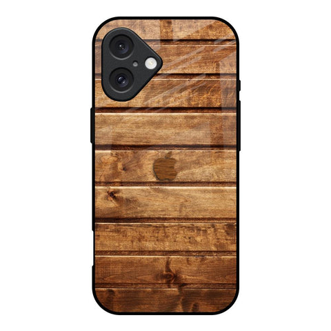 Wooden Planks iPhone 16 Glass Back Cover Online