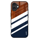 Bold Stripes iPhone 16 Plus Glass Back Cover Online