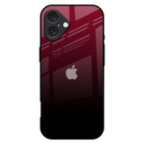 Wine Red iPhone 16 Plus Glass Back Cover Online