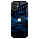 Blue Rough Abstract iPhone 16 Plus Glass Back Cover Online