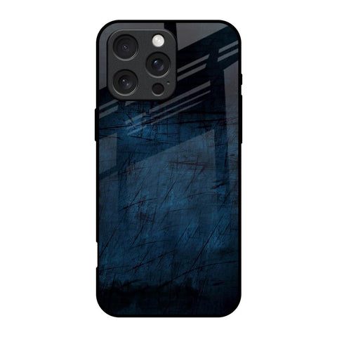 Dark Blue Grunge iPhone 16 Pro Glass Back Cover Online