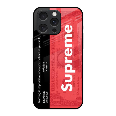 Supreme Ticket iPhone 16 Pro Glass Back Cover Online