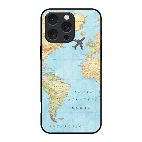 Travel Map iPhone 16 Pro Glass Back Cover Online