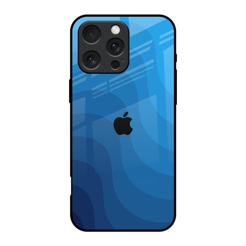 Blue Wave Abstract iPhone 16 Pro Glass Back Cover Online