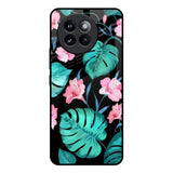 Tropical Leaves & Pink Flowers Mi 14 CIVI Glass Back Cover Online