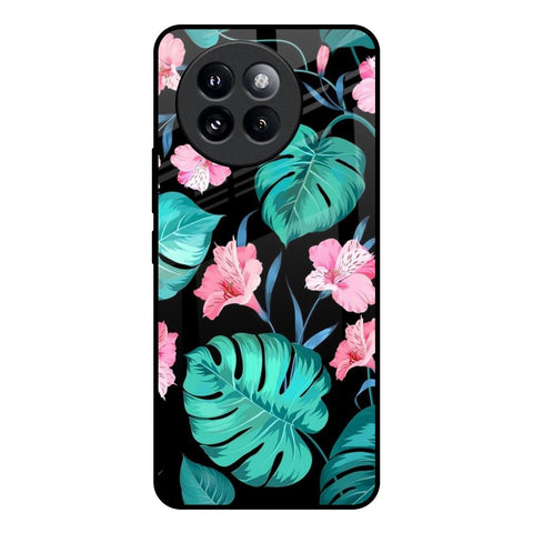 Tropical Leaves & Pink Flowers Mi 14 CIVI Glass Back Cover Online