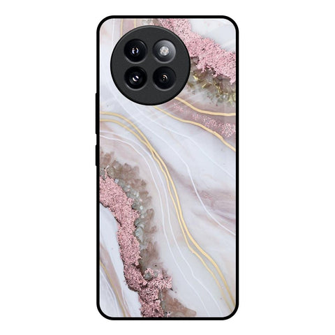 Pink & Gold Gllitter Marble Mi 14 CIVI Glass Back Cover Online