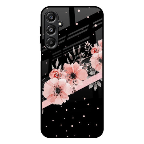 Floral Black Band Samsung Galaxy A16 5G Glass Back Cover Online