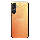 Orange Curve Pattern Samsung Galaxy A16 5G Glass Back Cover Online