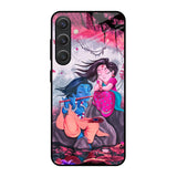 Radha Krishna Art Samsung Galaxy S25 5G Glass Back Cover Online