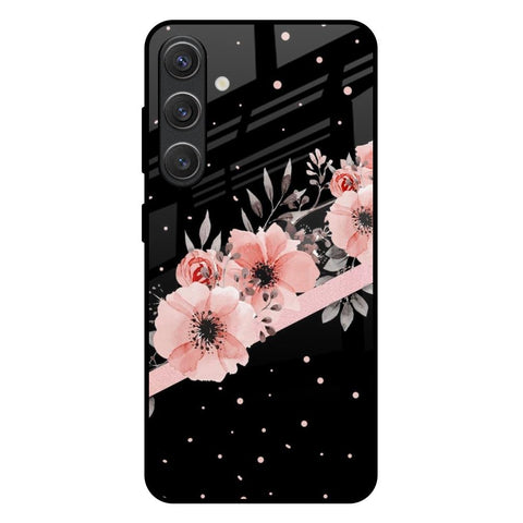 Floral Black Band Samsung Galaxy S25 Plus 5G Glass Back Cover Online