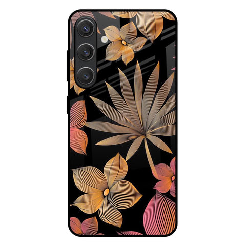 Lines Pattern Flowers Samsung Galaxy S25 Plus 5G Glass Back Cover Online