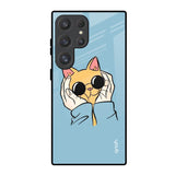 Adorable Cute Kitty Samsung Galaxy S25 Ultra 5G Glass Back Cover Online