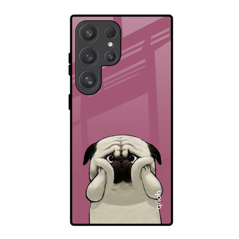 Funny Pug Face Samsung Galaxy S25 Ultra 5G Glass Back Cover Online