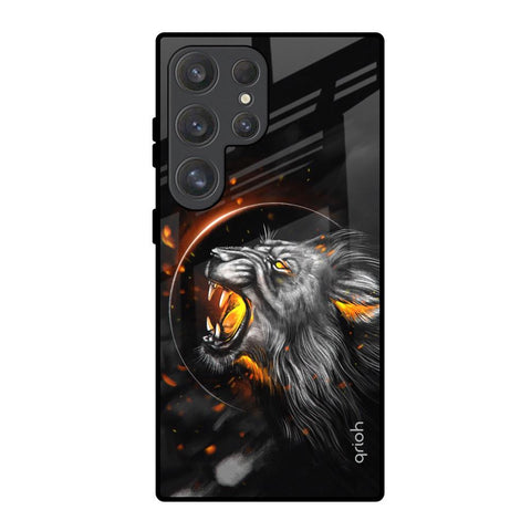 Aggressive Lion Samsung Galaxy S25 Ultra 5G Glass Back Cover Online