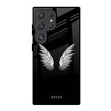 White Angel Wings Samsung Galaxy S25 Ultra 5G Glass Back Cover Online