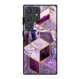 Purple Rhombus Marble Samsung Galaxy S25 Ultra 5G Glass Back Cover Online